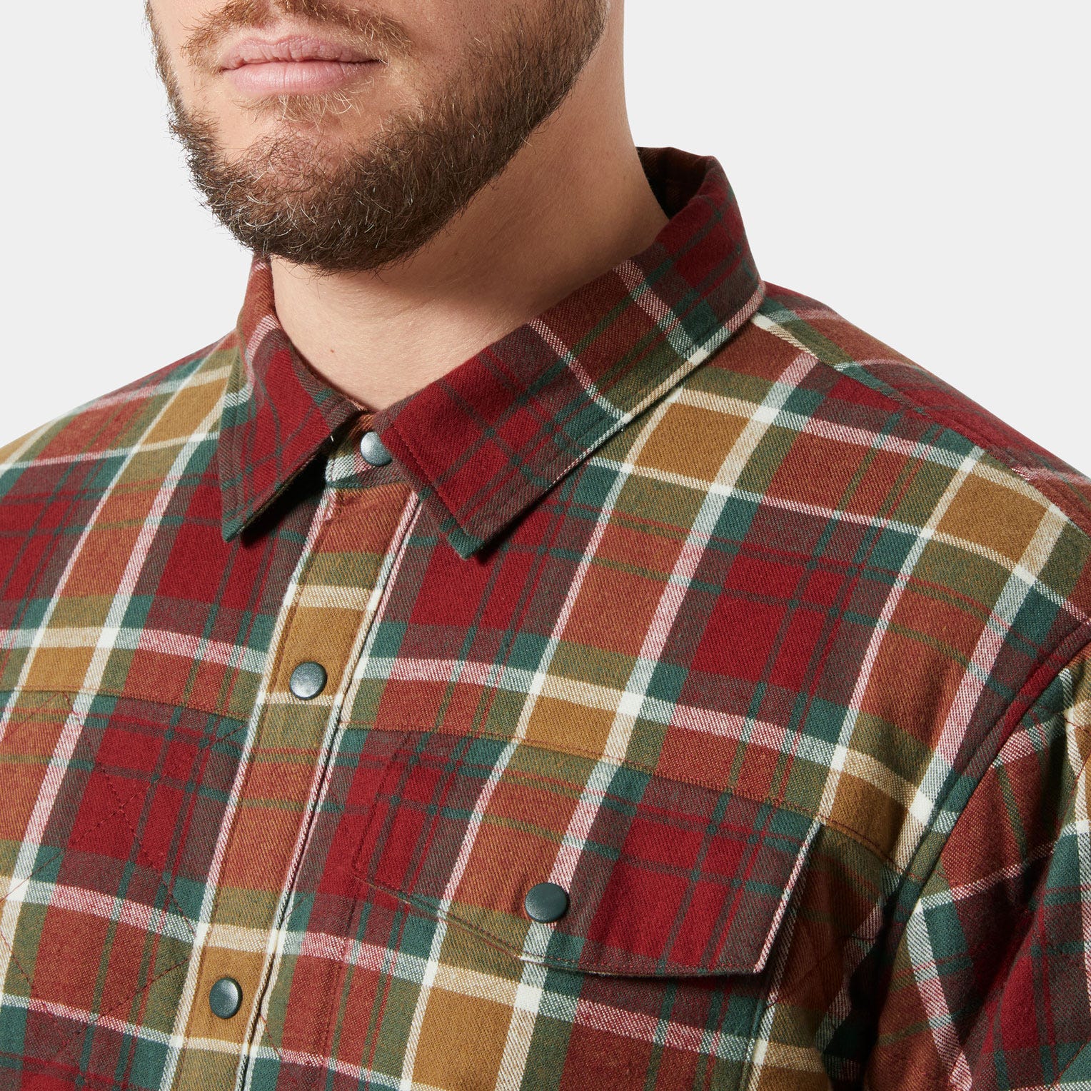 Men's Isfjord Insulated Shacket - 718 SEPIA FJELL PLAID