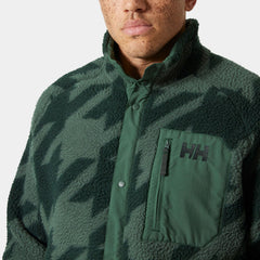 Men's Panorama Printed Pile Snap - 390 JUNGLE GREEN