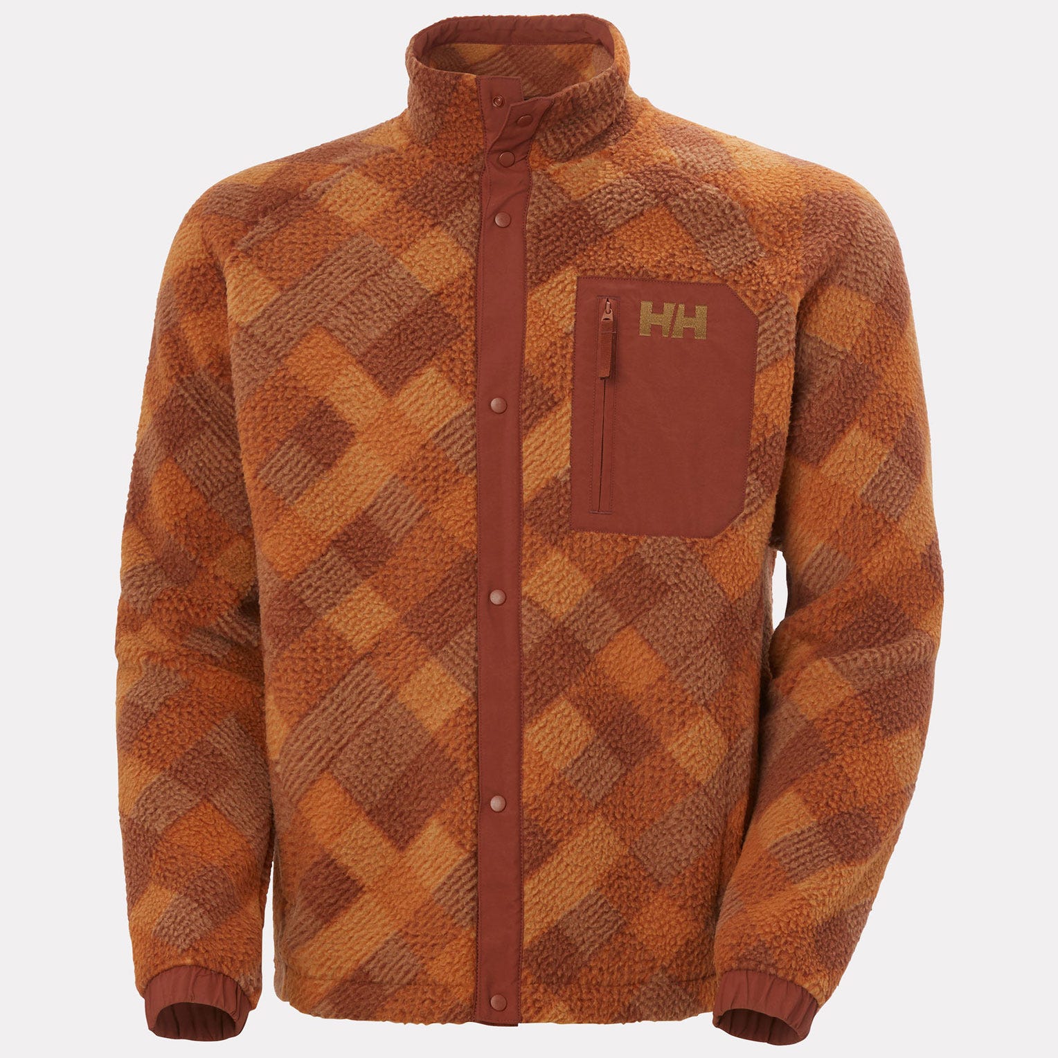 Men's Panorama Printed Pile Snap - 705 GINGER BISCUIT