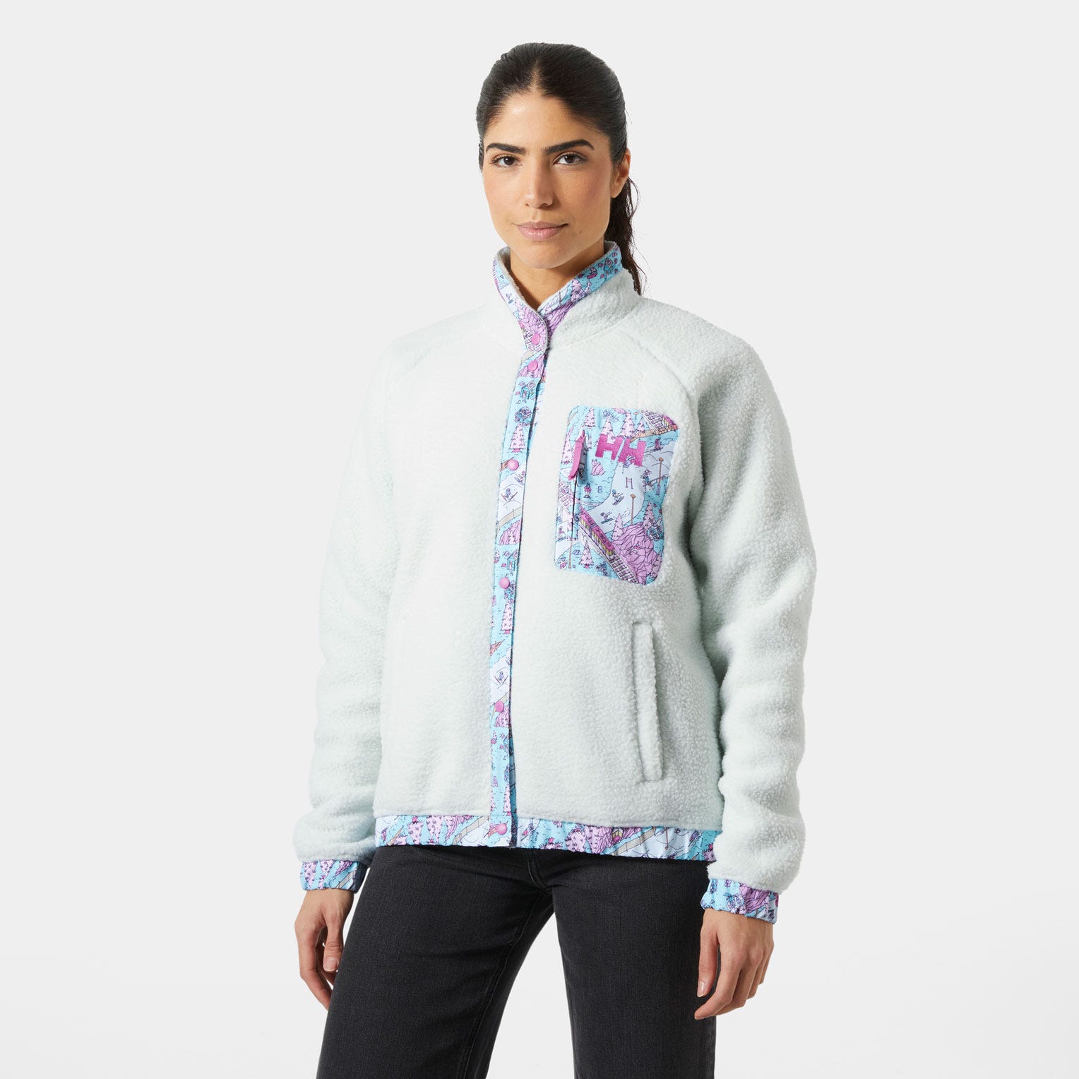 Women's Imperial Pile Snap - 404 SEAFOAM OSLO AOP