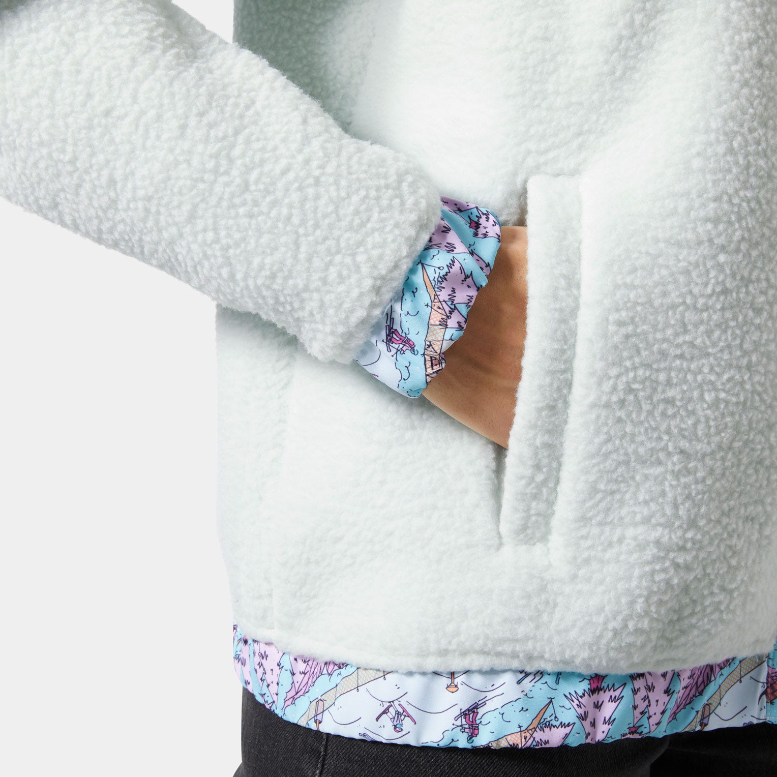Women's Imperial Pile Snap - 404 SEAFOAM OSLO AOP