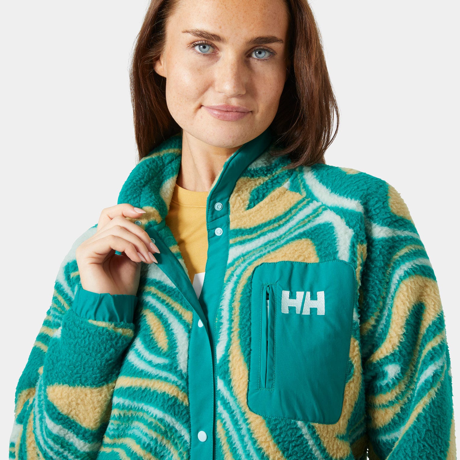 Women's Imperial Printed Pile Snap - 537 BARELY BLUE