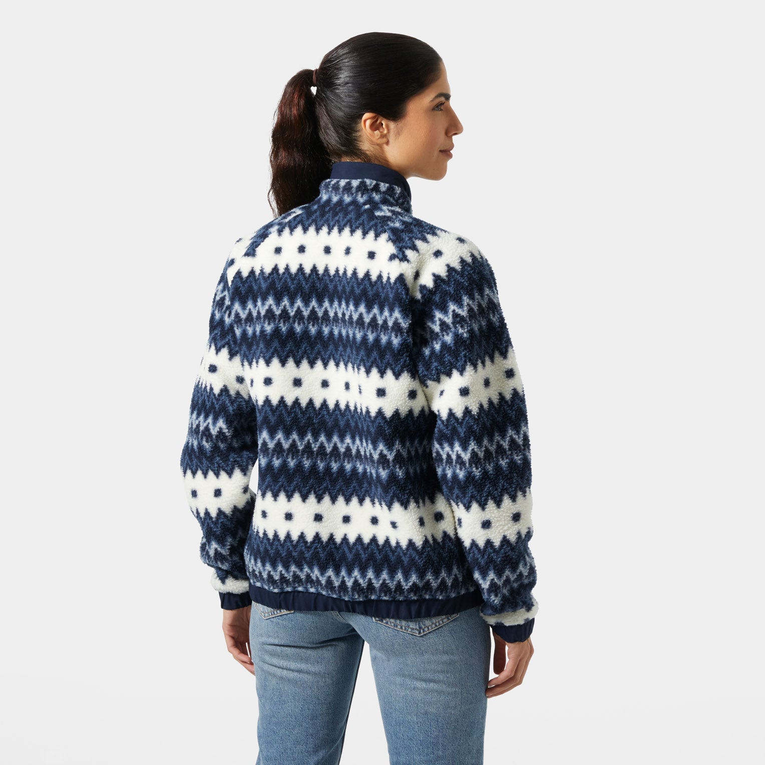 Women's Imperial Printed Pile Snap - 597 NAVY NORDIC AOP