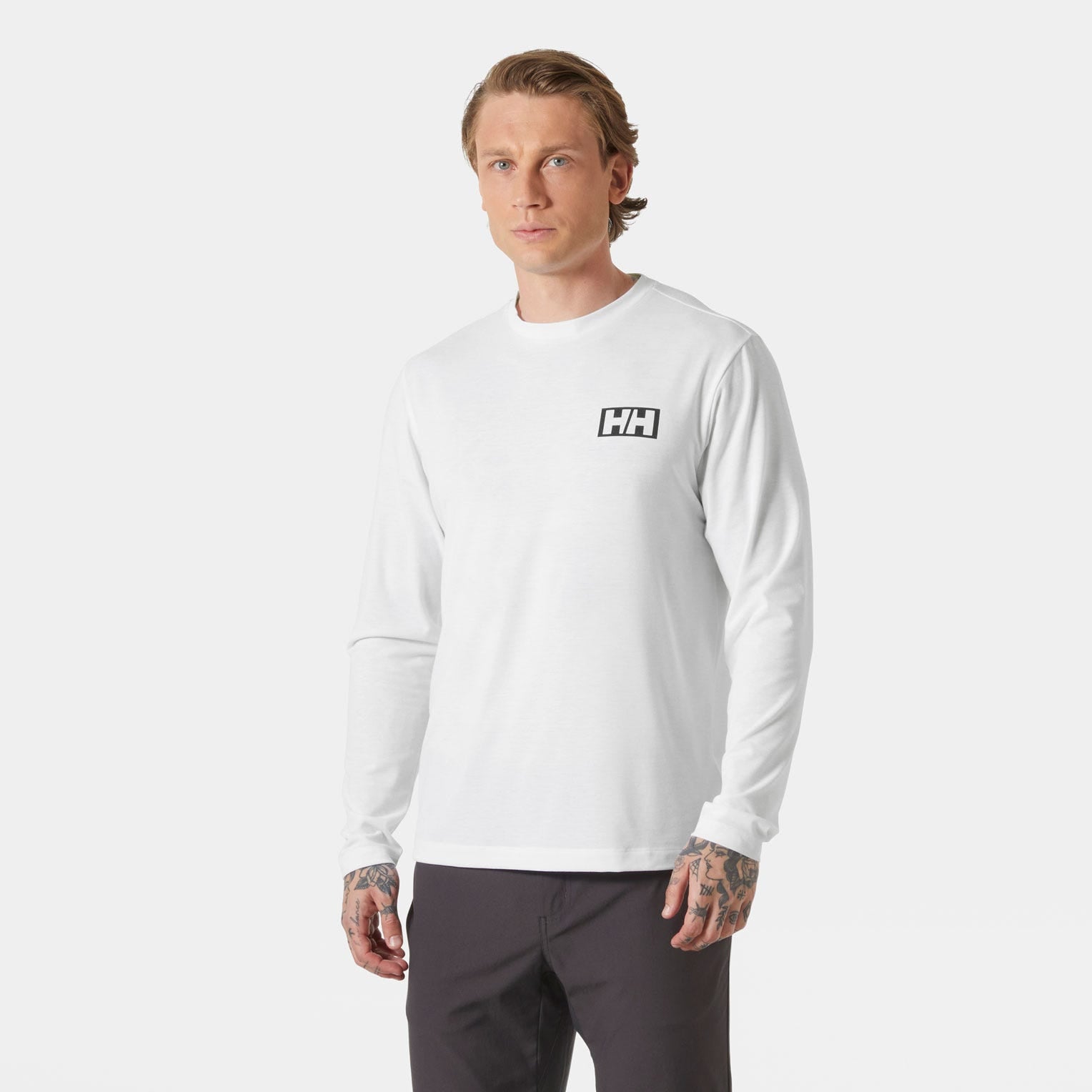 Men's Skog Graphic Long Sleeve Tee - 001 WHITE
