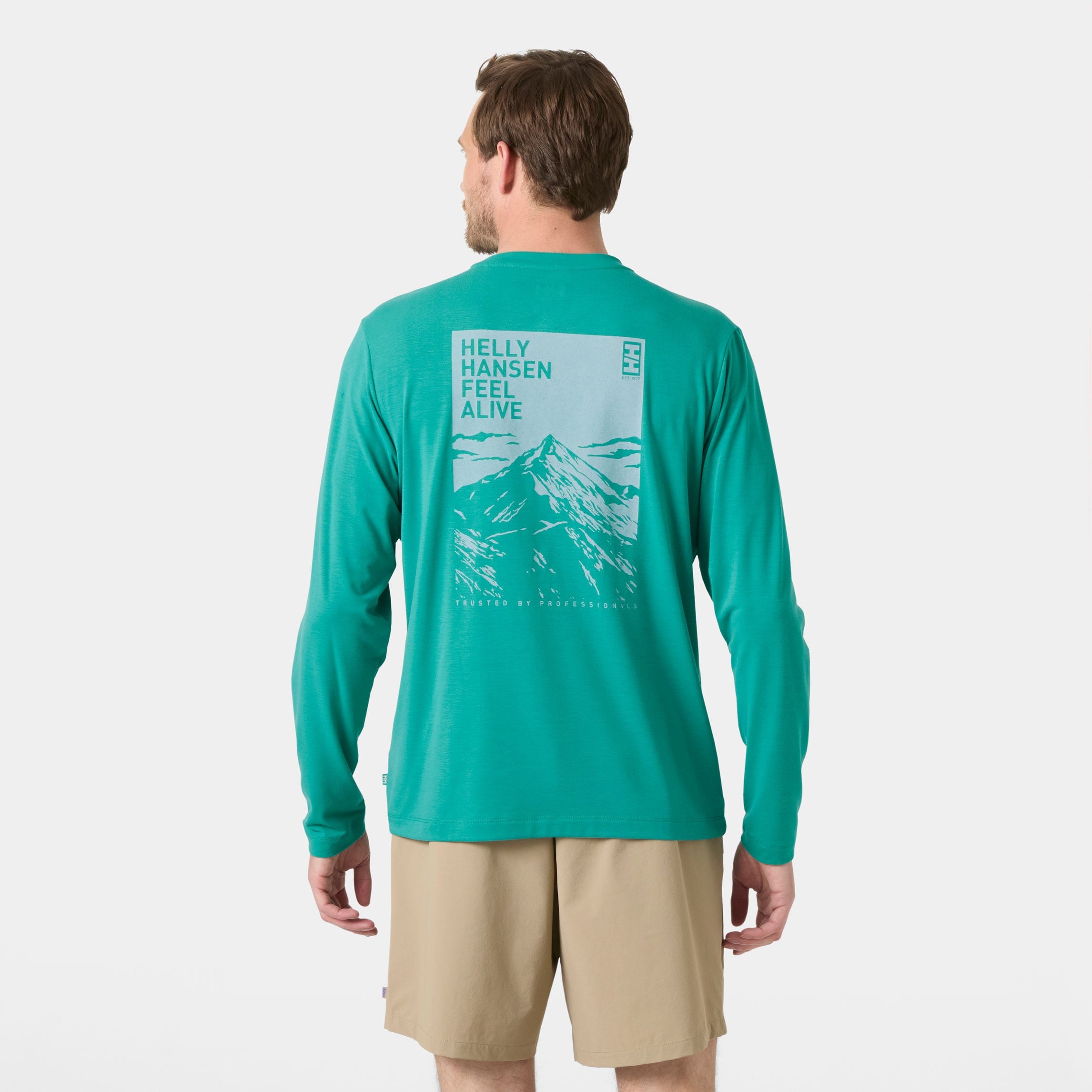 Men's Skog Graphic Long Sleeve Tee - 472 DARK MINT