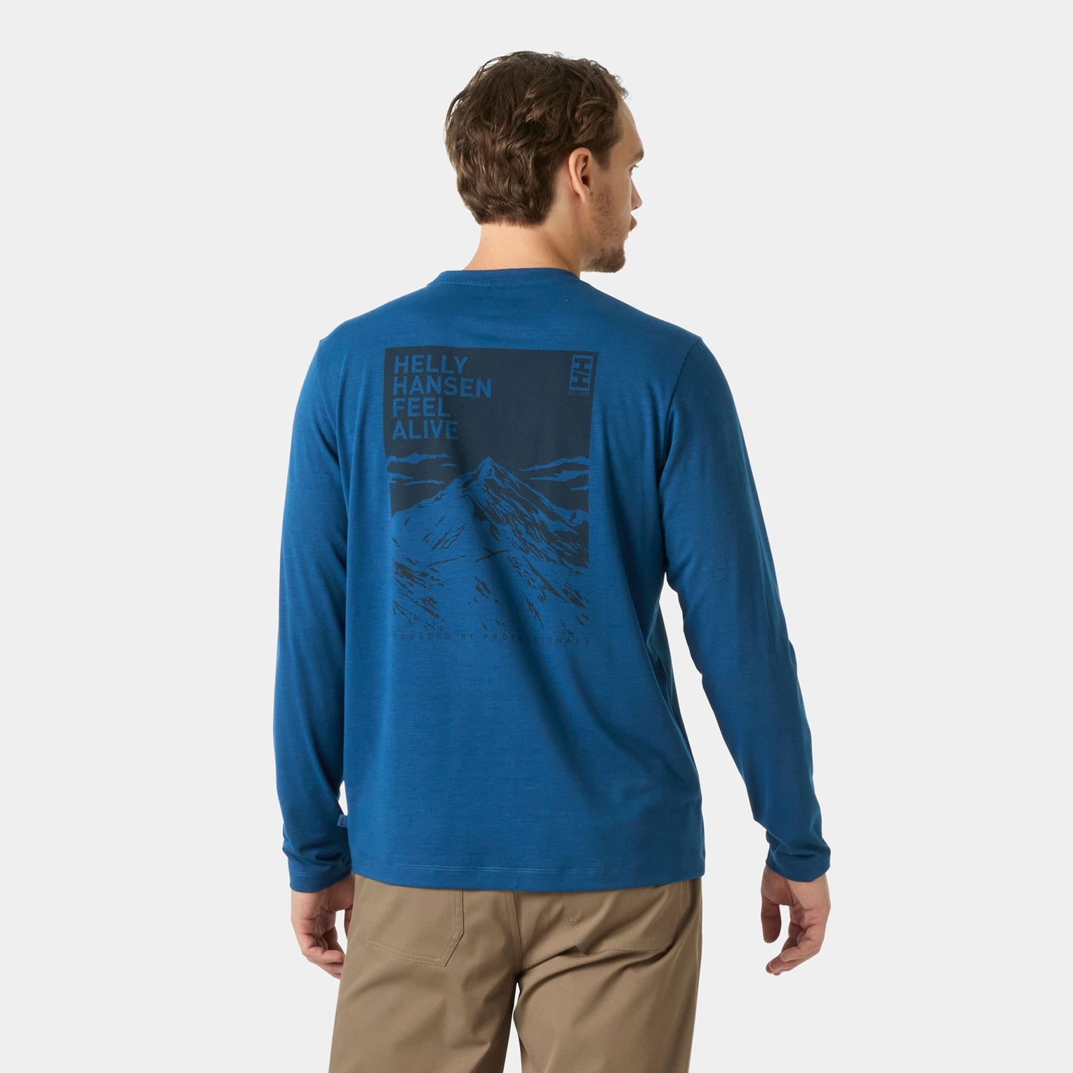 Men's Skog Graphic Long Sleeve Tee - 507 DARK BLUE