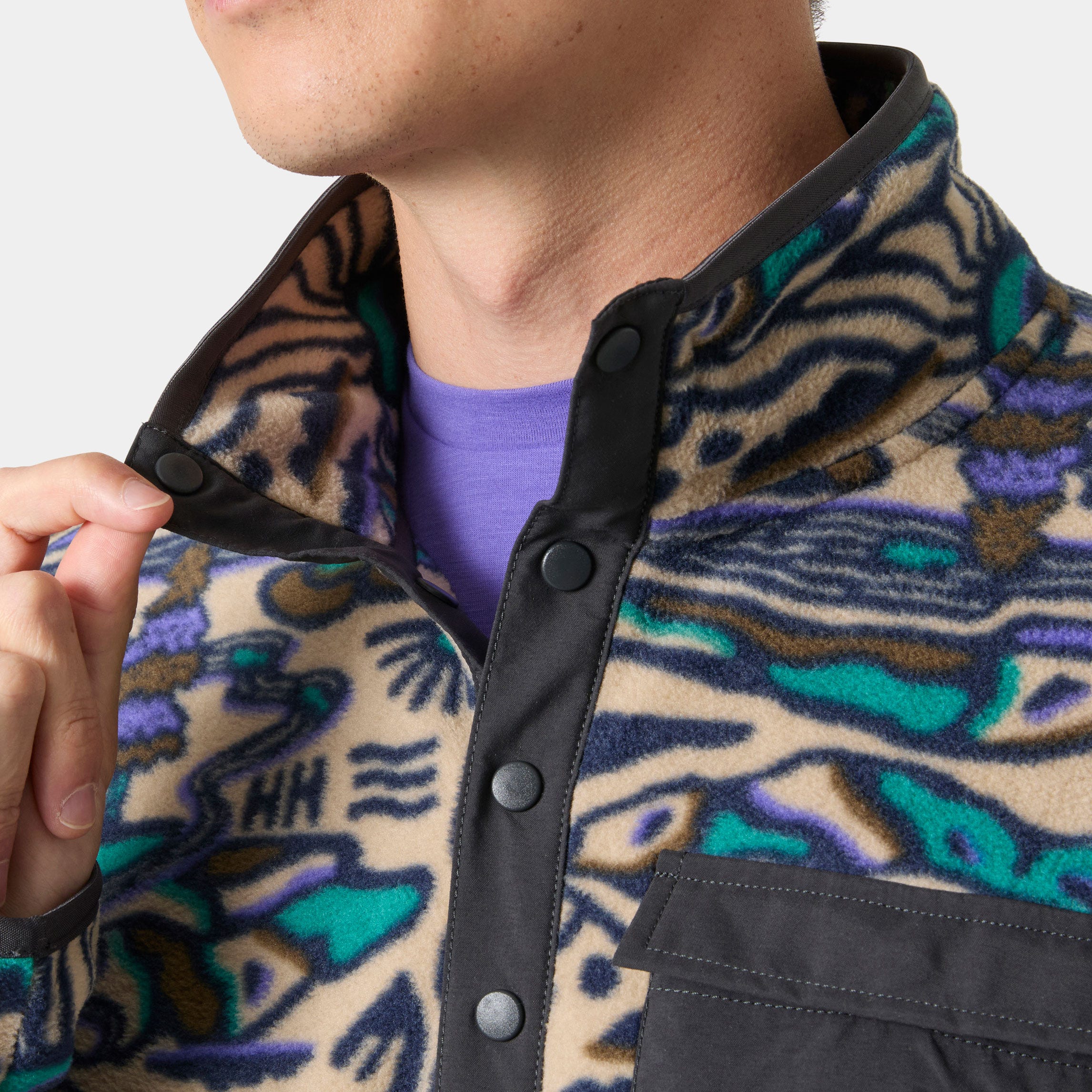Men's Maridalen Printed Fleece - 078 HH KHAKI RAYCO AOP