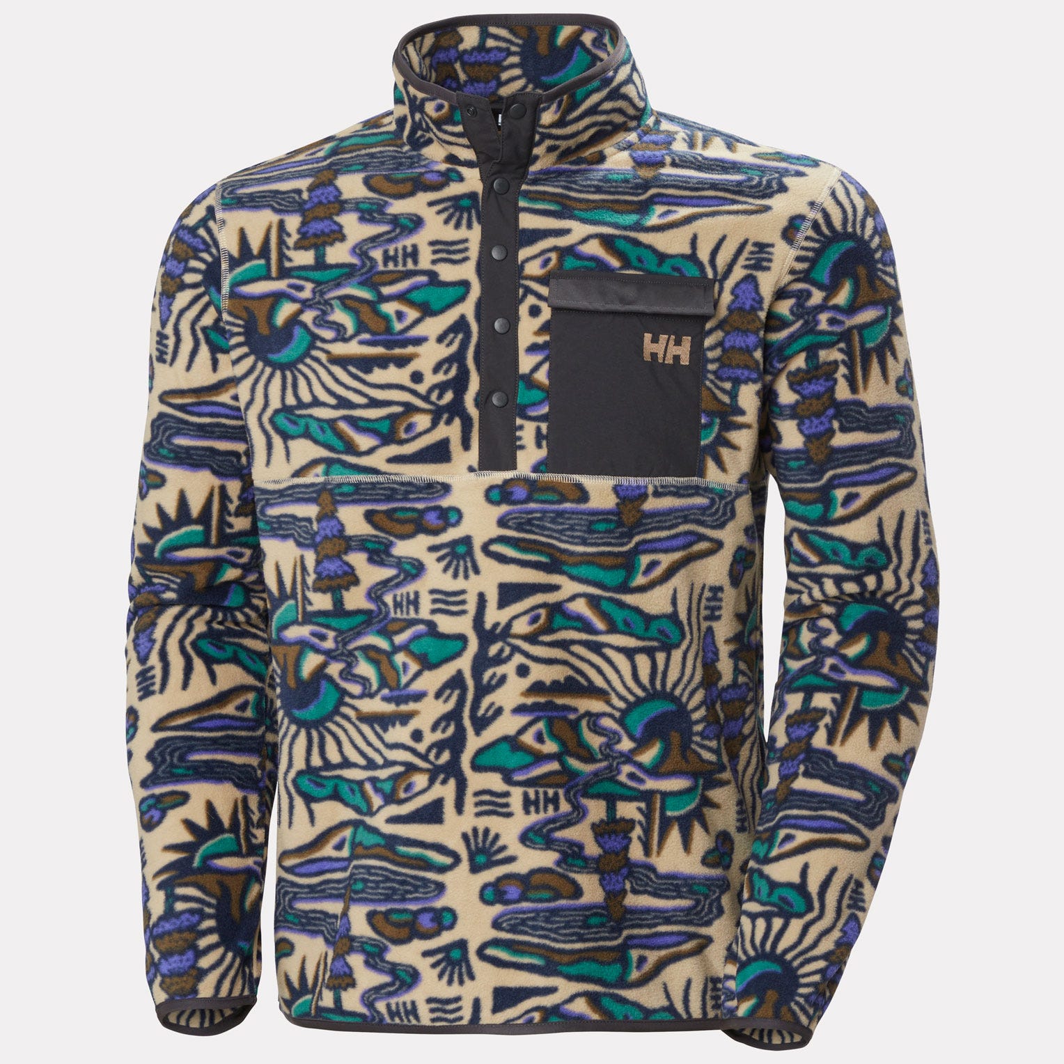 Men's Maridalen Printed Fleece - 078 HH KHAKI RAYCO AOP