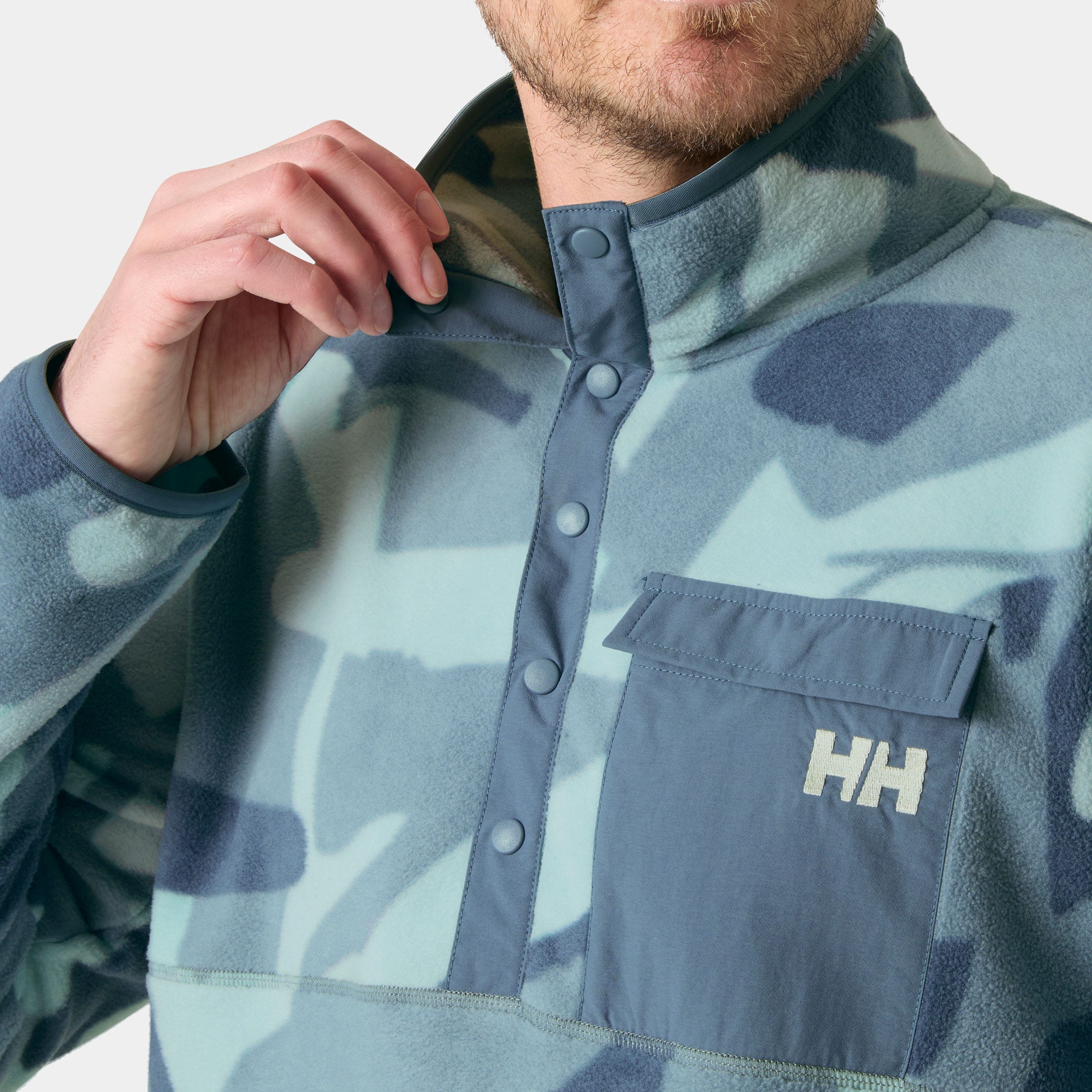 Men's Maridalen Printed Fleece - 561 WINDY BLUE