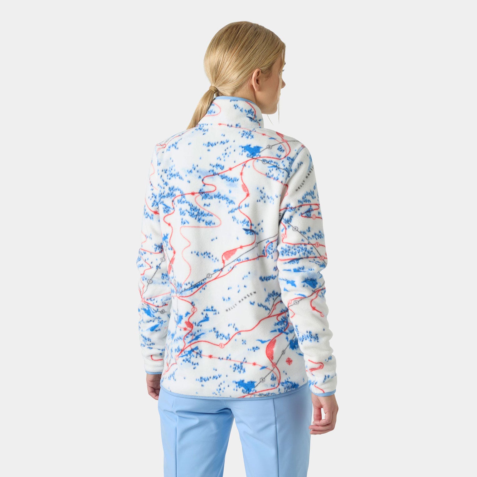 Women's Maridalen Printed Fleece - 001 WHITE SLOPE