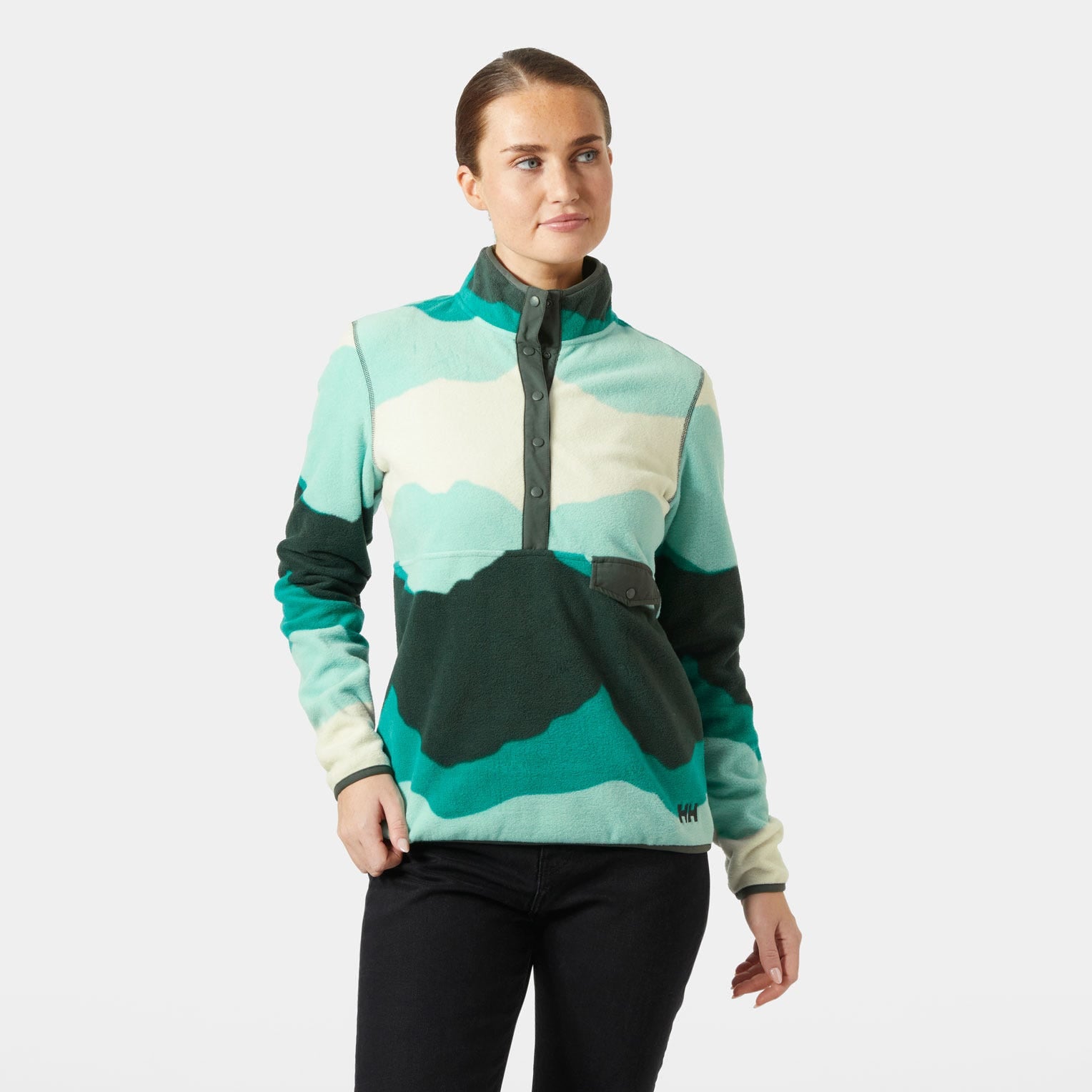 Women's Maridalen Printed Fleece - 416 LAGOON MOUN