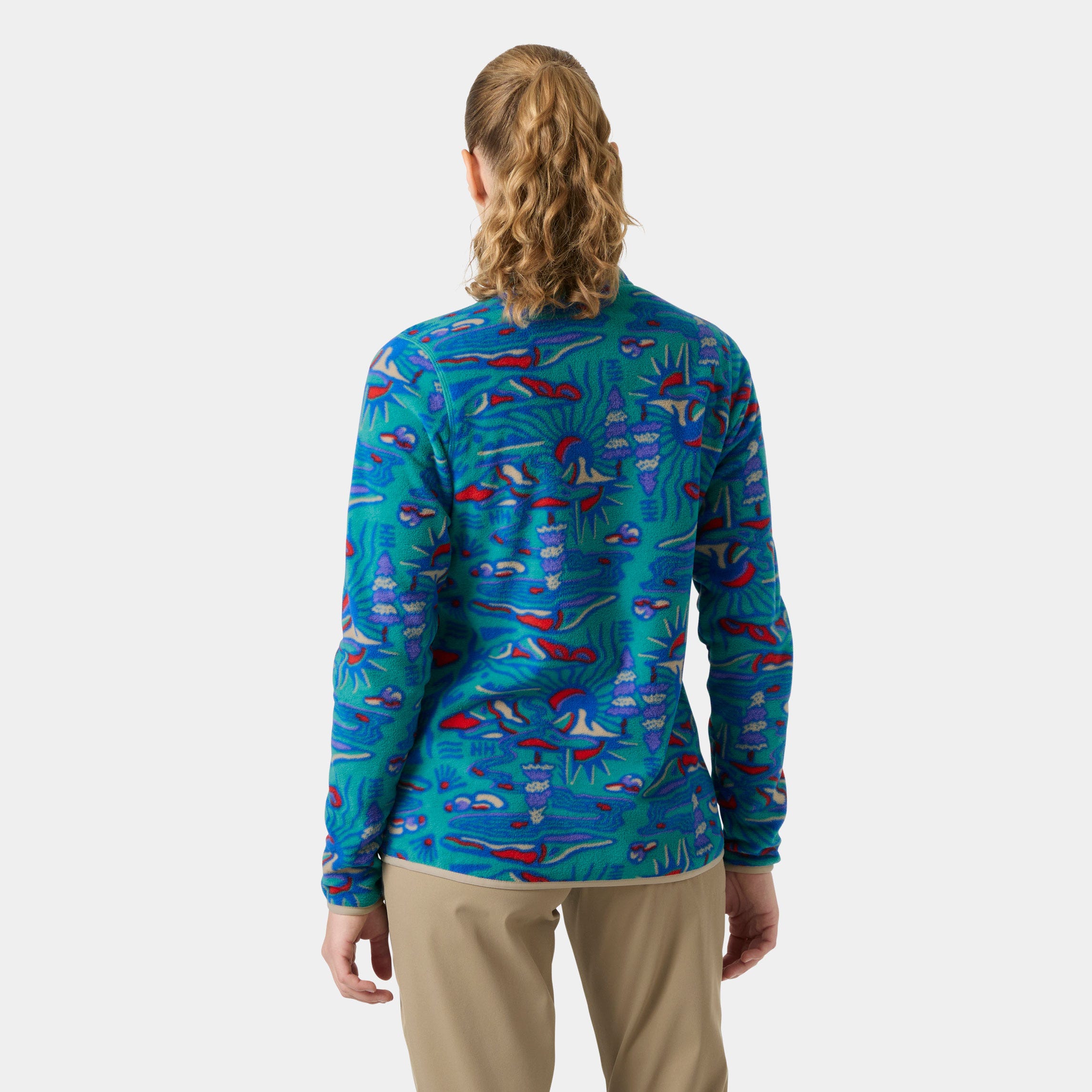 Women's Maridalen Printed Fleece - 472 DARK MINT RAYCO AOP