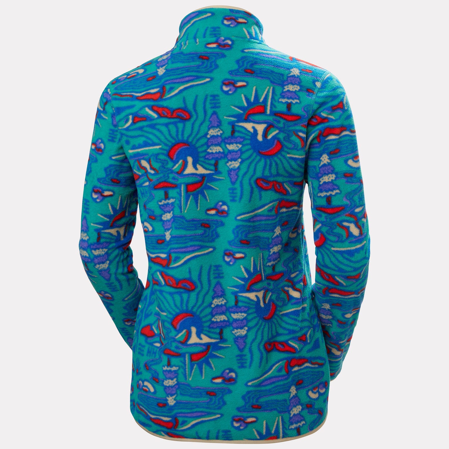 Women's Maridalen Printed Fleece - 472 DARK MINT RAYCO AOP