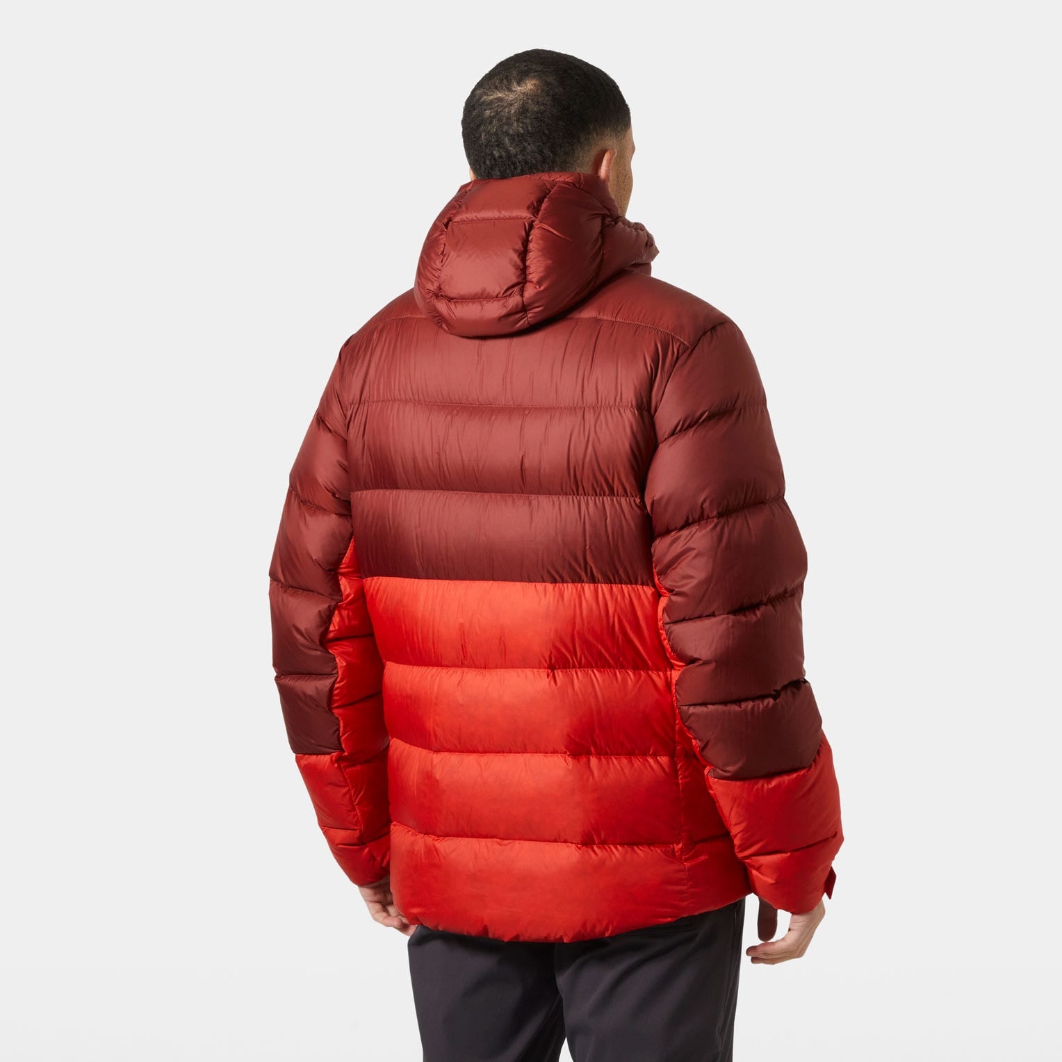 Men's Glacier Down Jacket - 222 ALERT RED/OFF WHITE