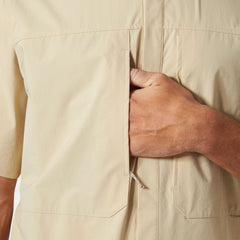 Men's AWE Short Sleeve Softshell Overshirt - 774 SCANDI SAND