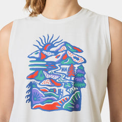 Women's Skog Graphic Tank Top - 001 WHITE