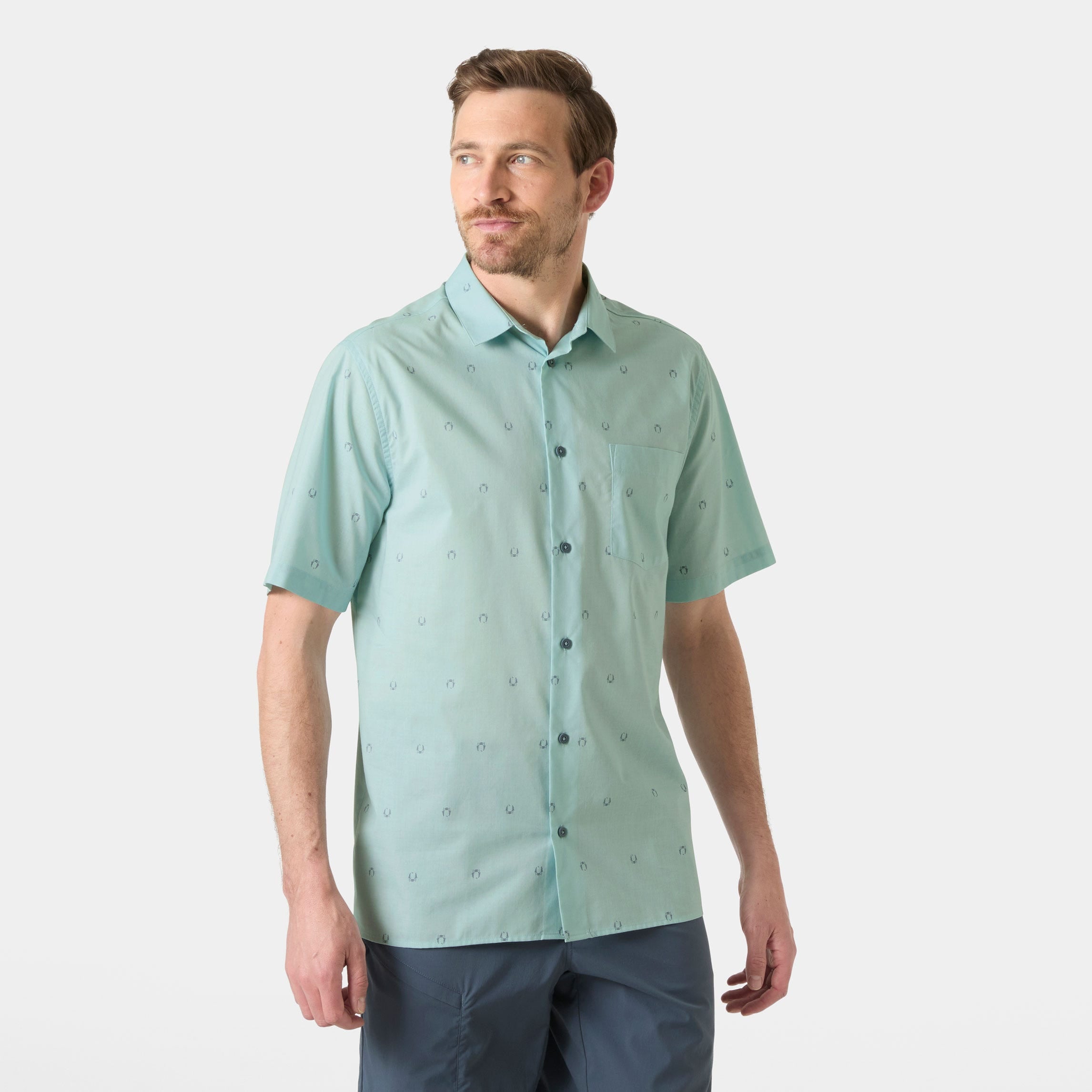 Men's Viken Short Sleeve Shirt - 537 BARELY BLUE