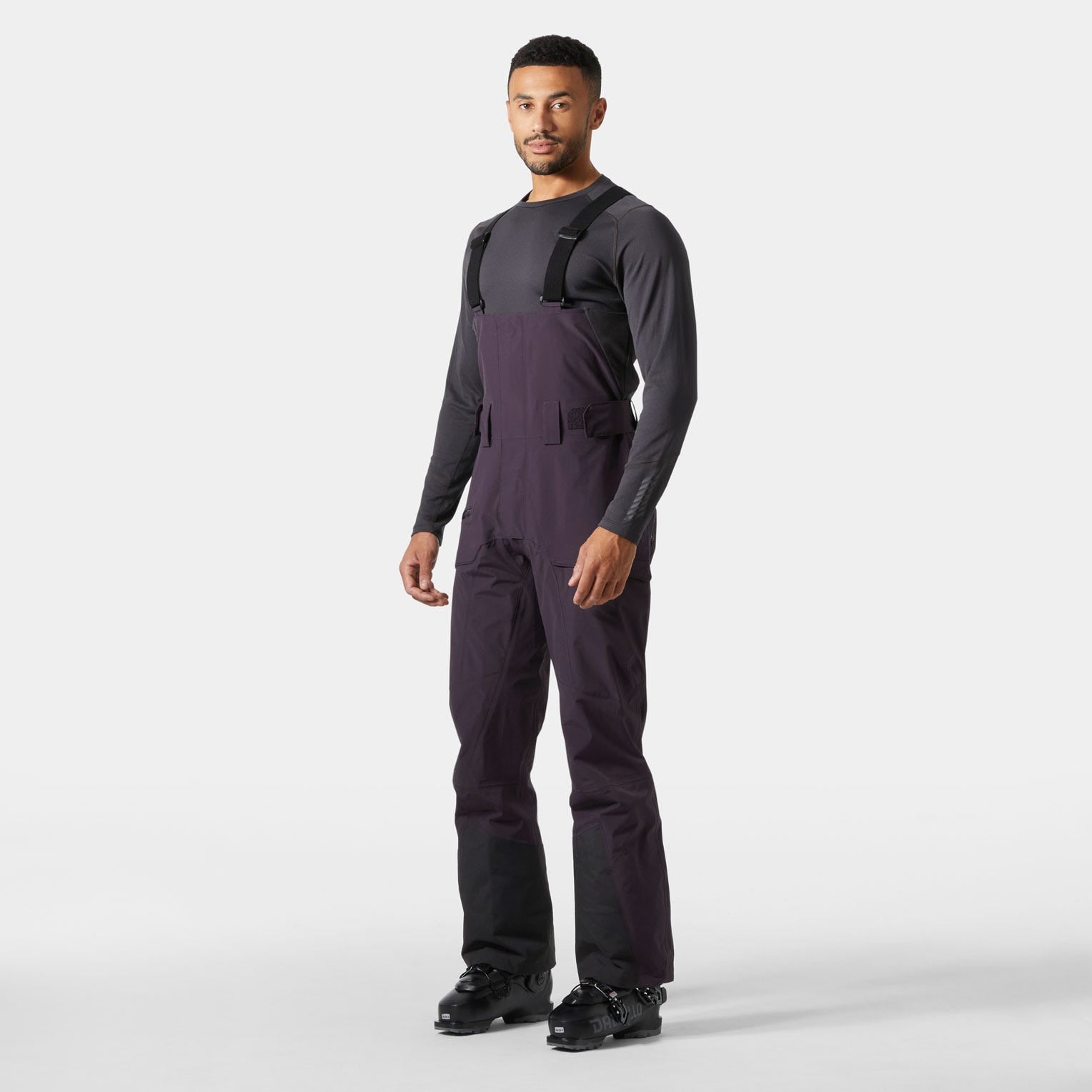 Men's Sogn Bib Shell Pant - 660 BLACK GRAPE