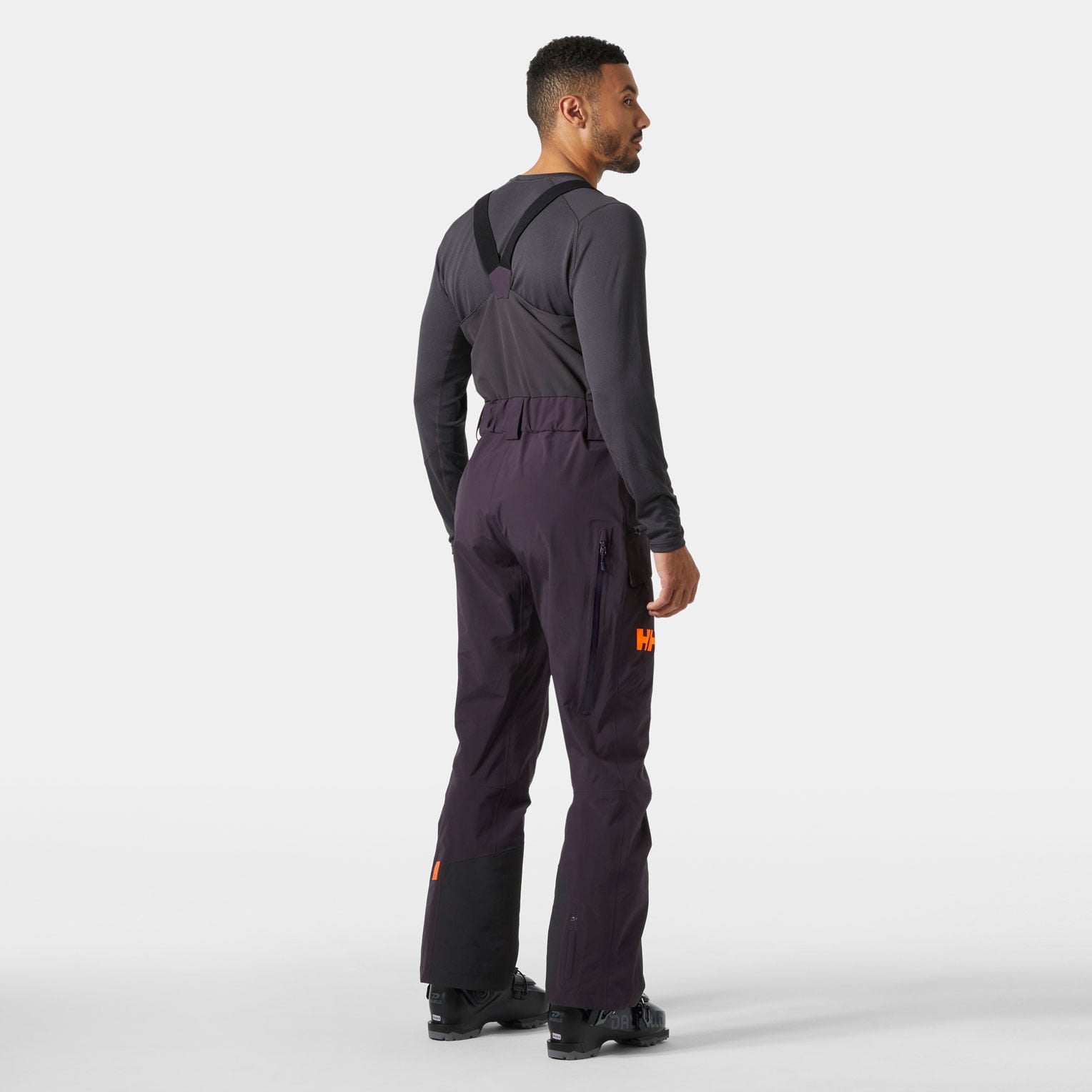 Men's Sogn Bib Shell Pant - 660 BLACK GRAPE