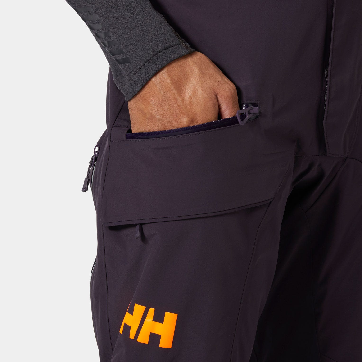 Men's Sogn Bib Shell Pant - 660 BLACK GRAPE