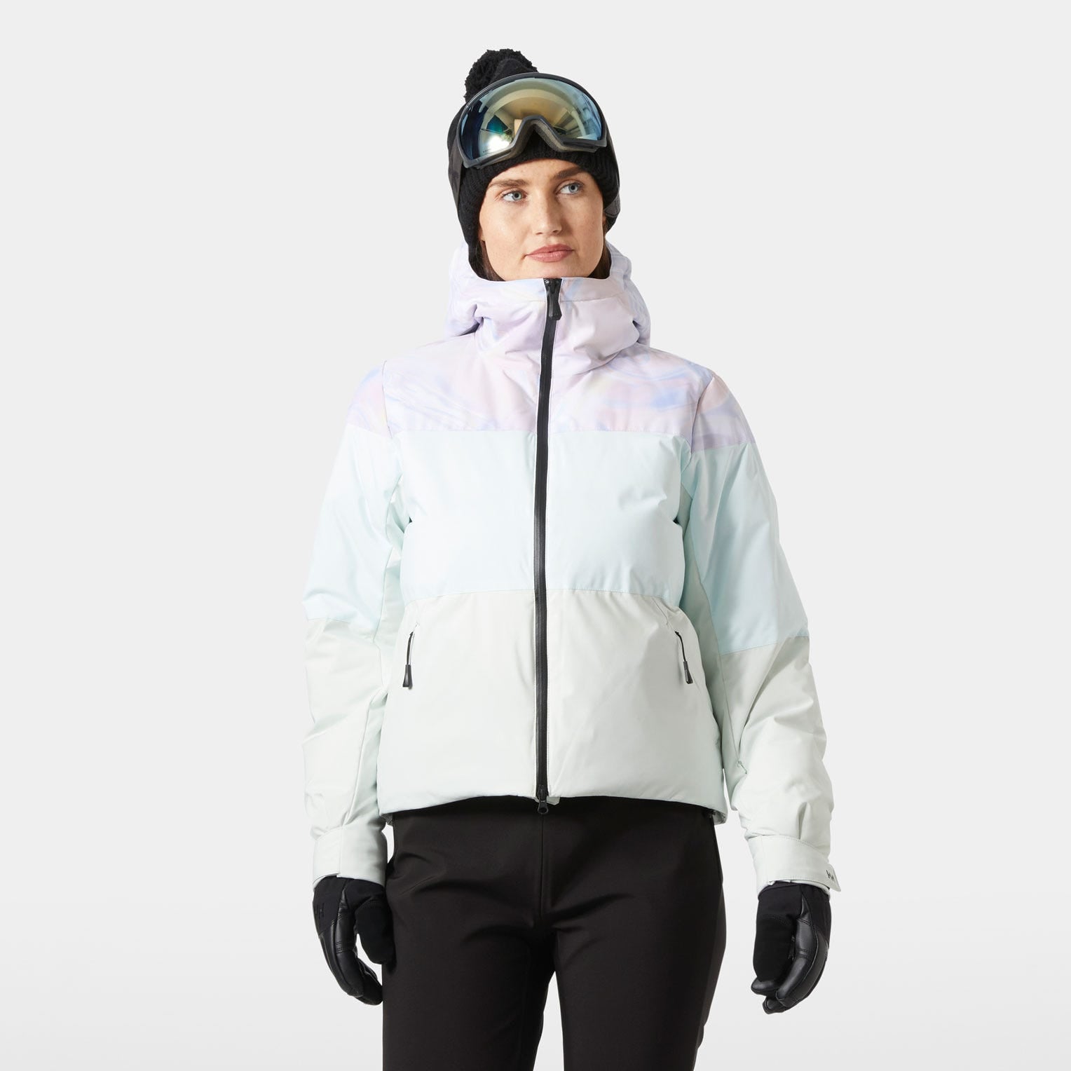 Women’s Nora Short Puffy Ski Jacket - 687 REFLECTIONS AOP