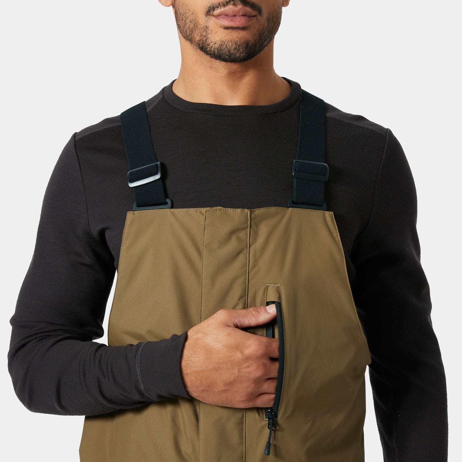 Men's Sogn Bib Cargo Ski Pants - 718 SEPIA