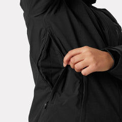 Women's Snowplay Long Insulated Ski Jacket - 990 BLACK