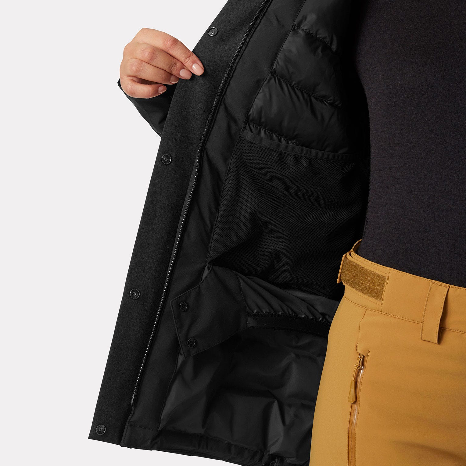 Women's Snowplay Long Insulated Ski Jacket - 990 BLACK