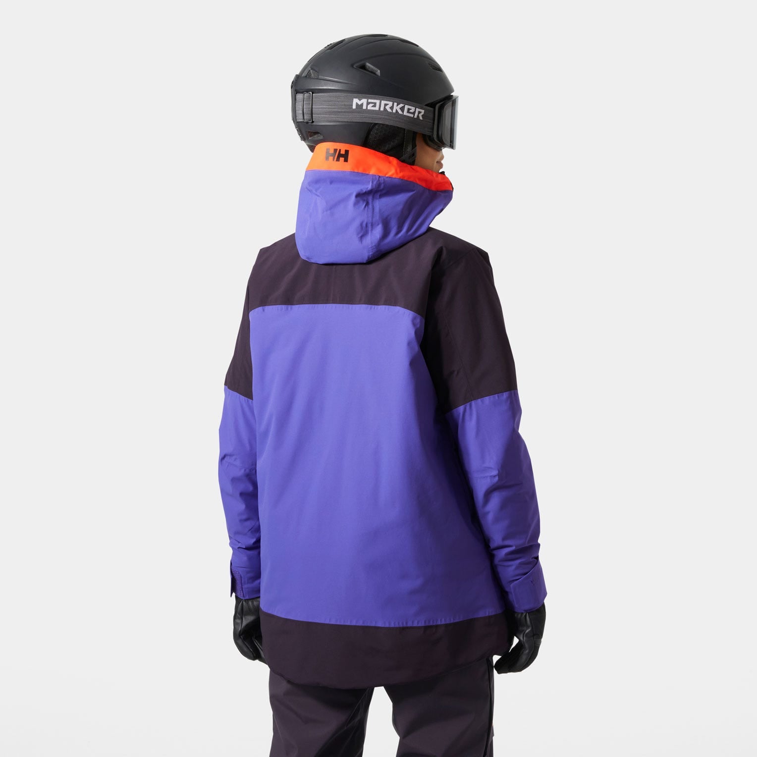 Women's Powchaser Asymmetric Ski Jacket - 660 BLACK GRAPE