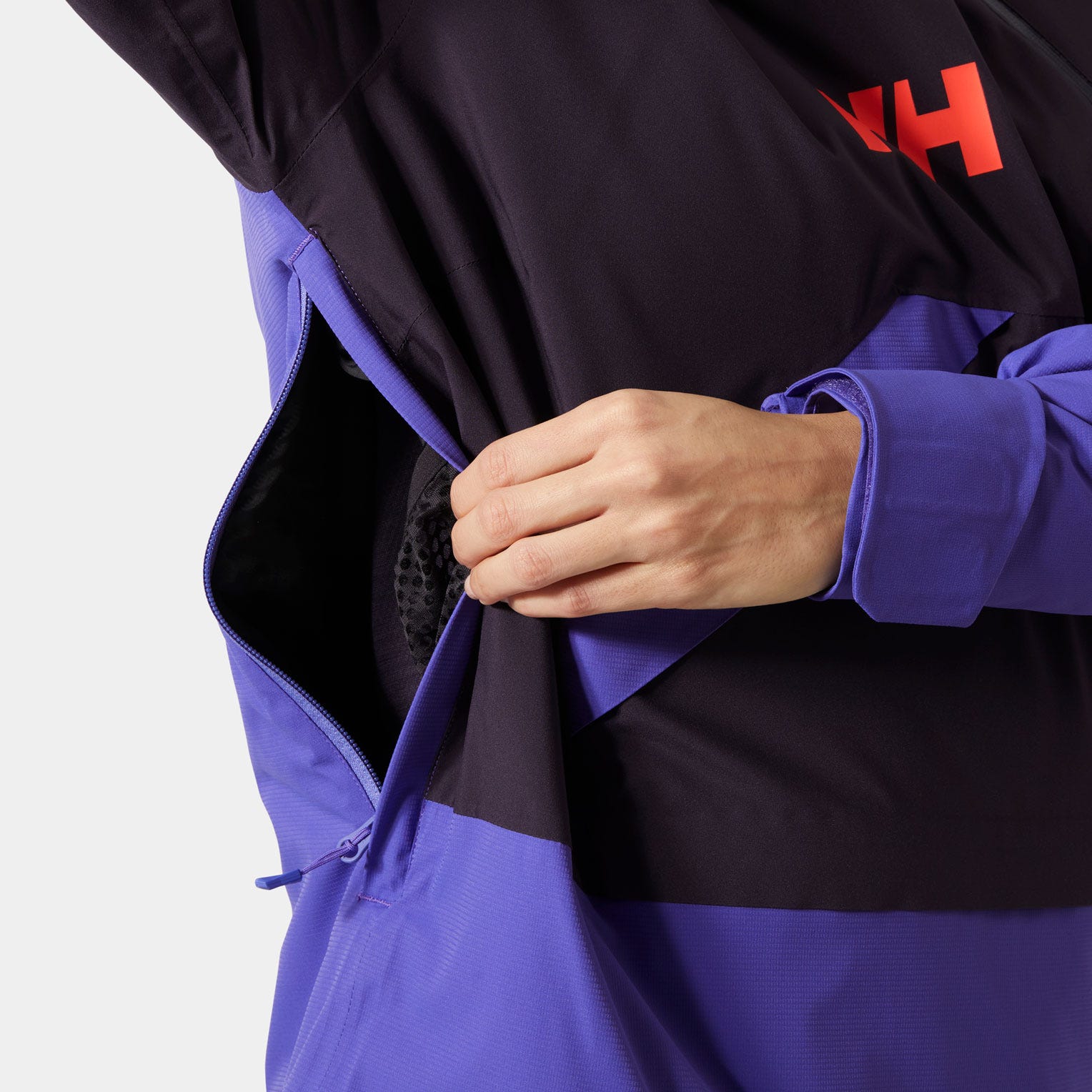 Women's Powchaser Asymmetric Ski Jacket - 660 BLACK GRAPE