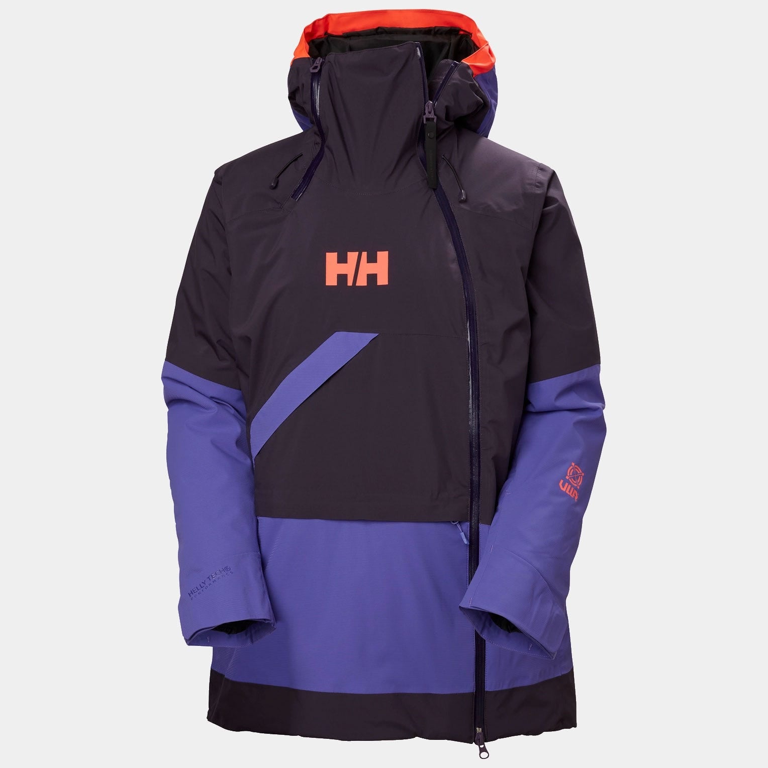 Women's Powchaser Asymmetric Ski Jacket - 660 BLACK GRAPE