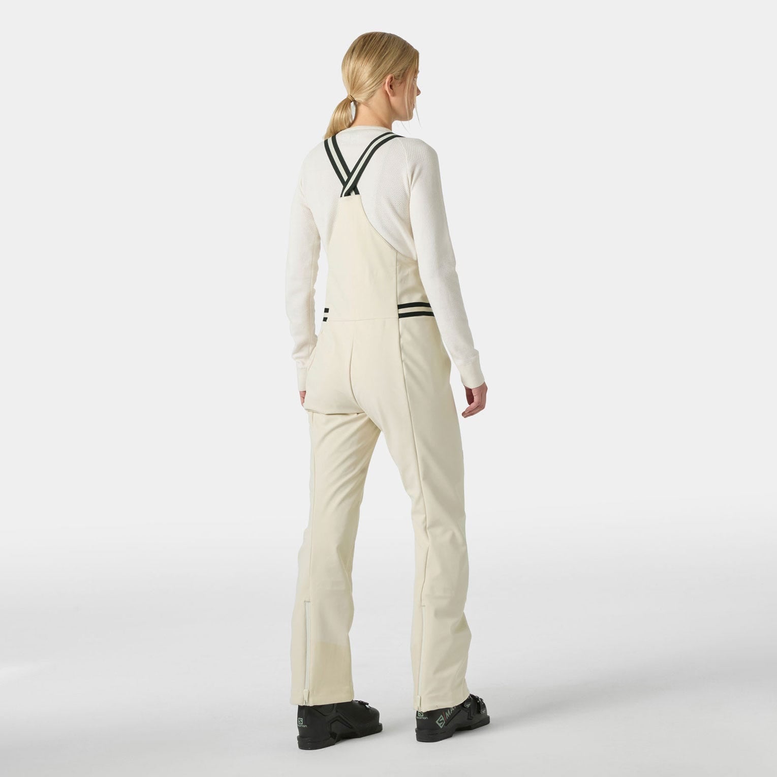 Women's Avanti Softshell Ski Bib Pants - 034 CREAM