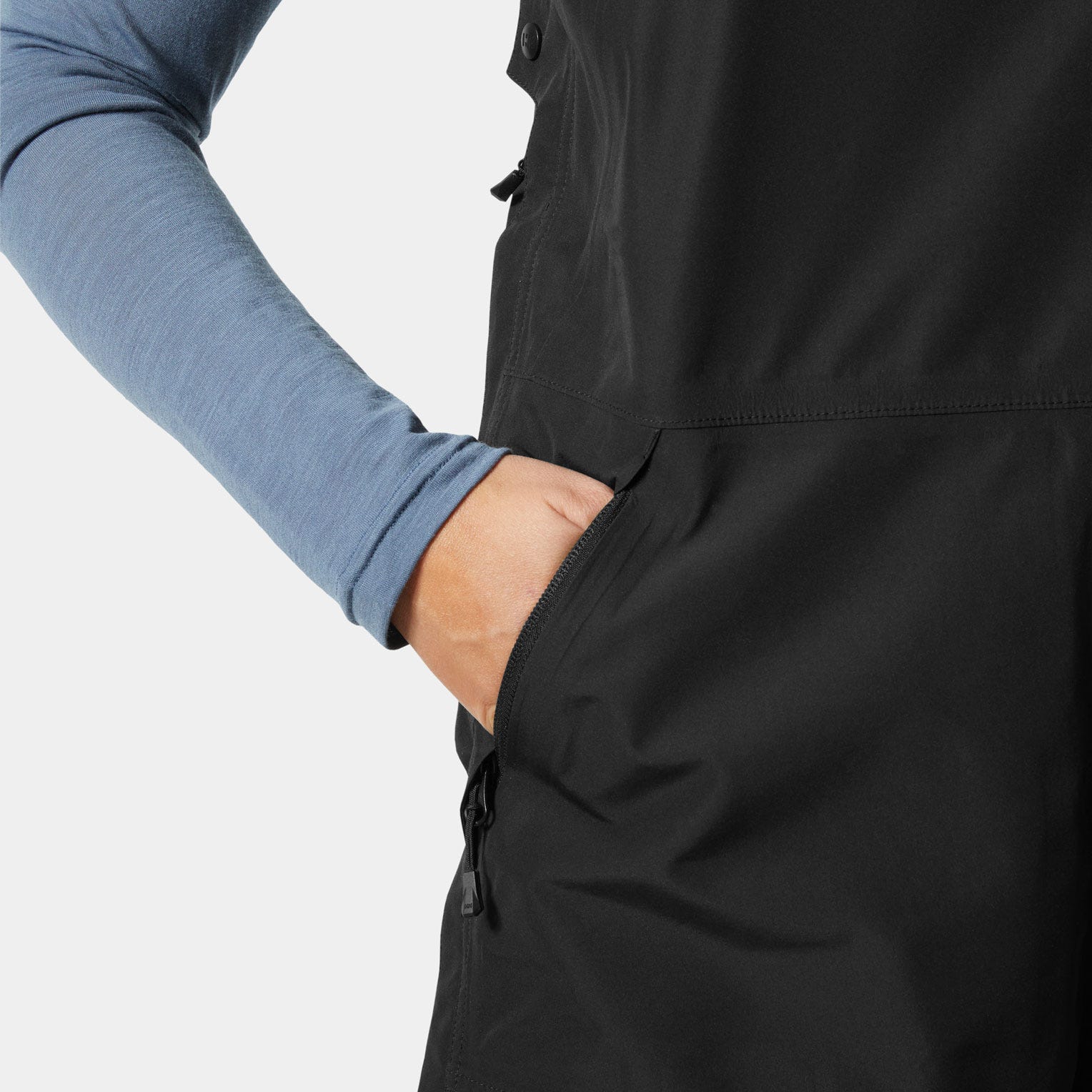 Women's Emiko Shell Bib Pants - 990 BLACK