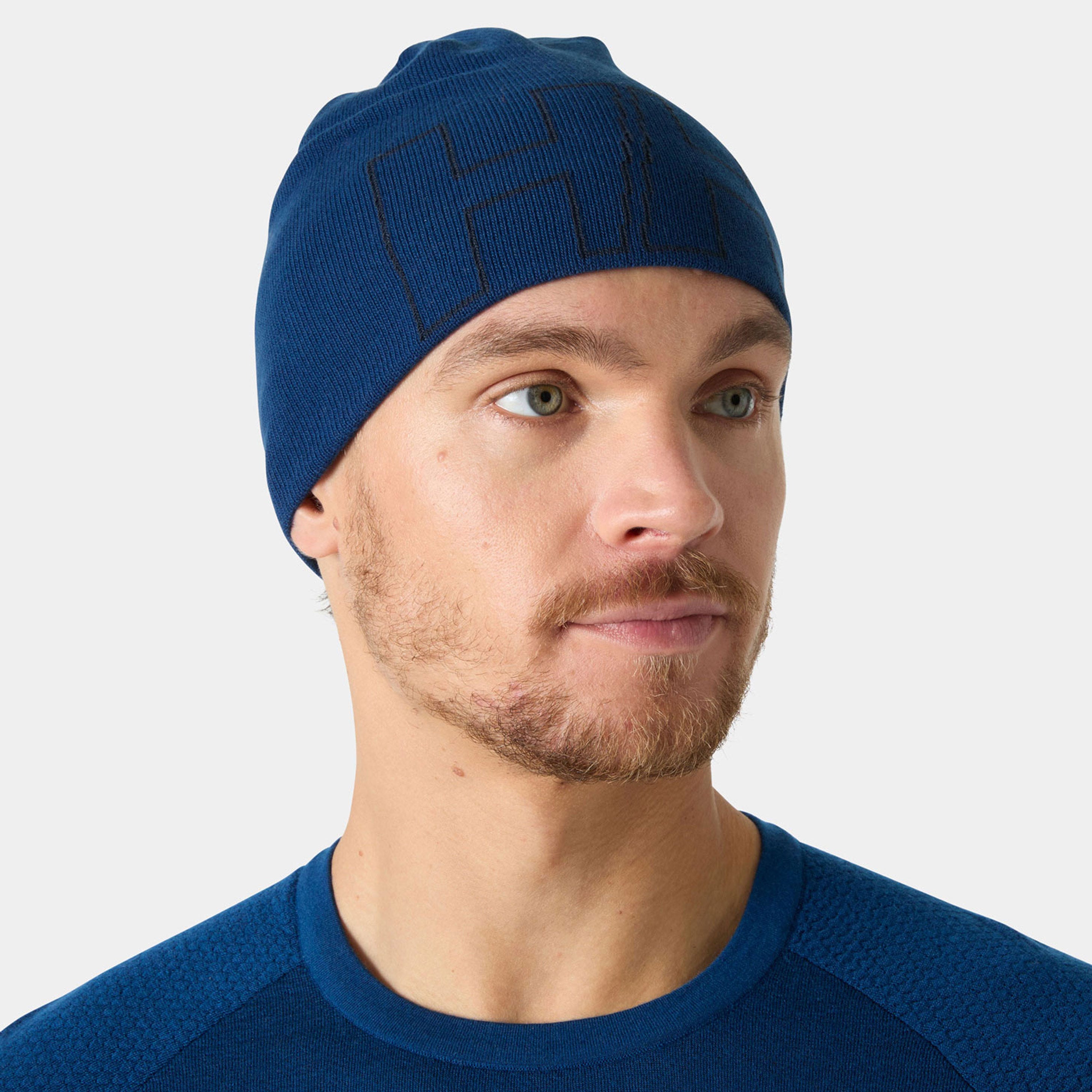 Unisex Outline Beanie - 507 DARK BLUE
