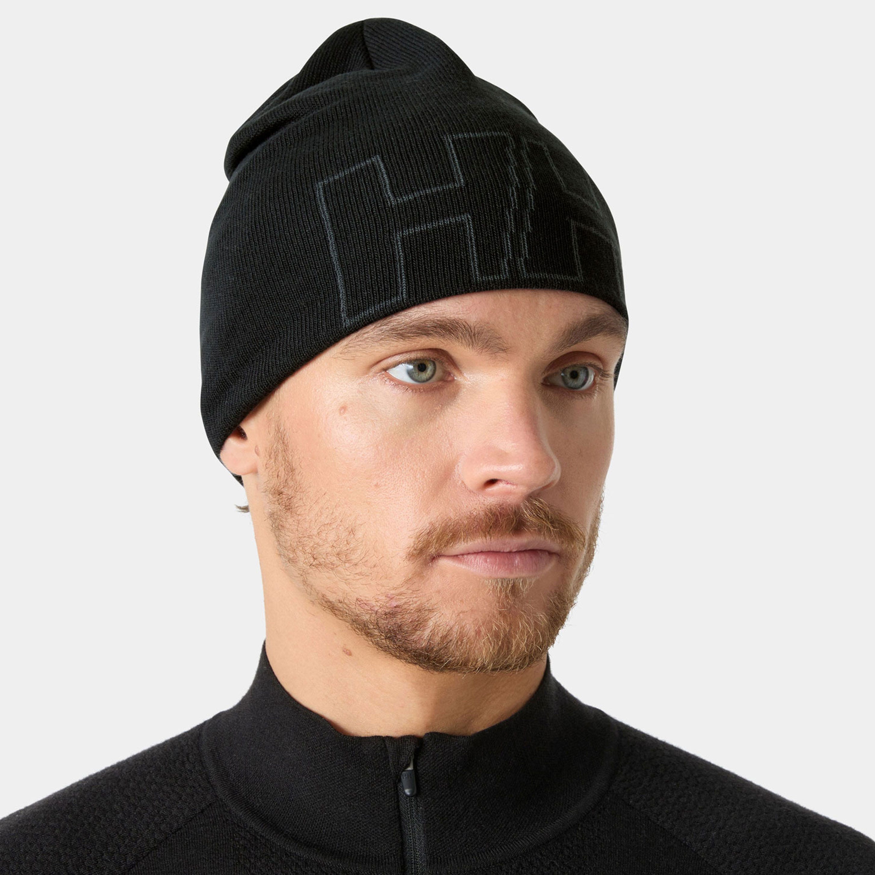 Unisex Outline Beanie - 990 BLACK