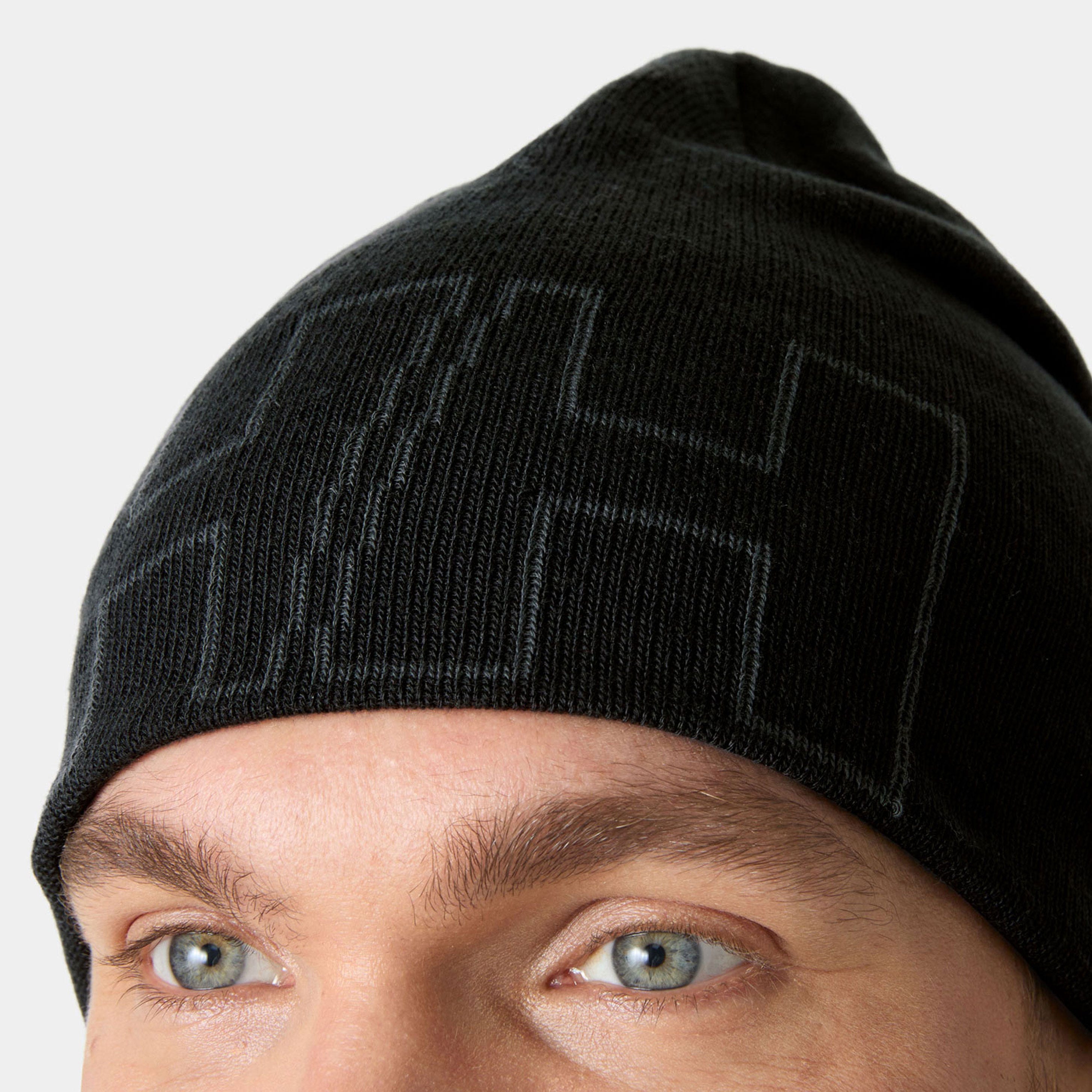 Unisex Outline Beanie - 990 BLACK