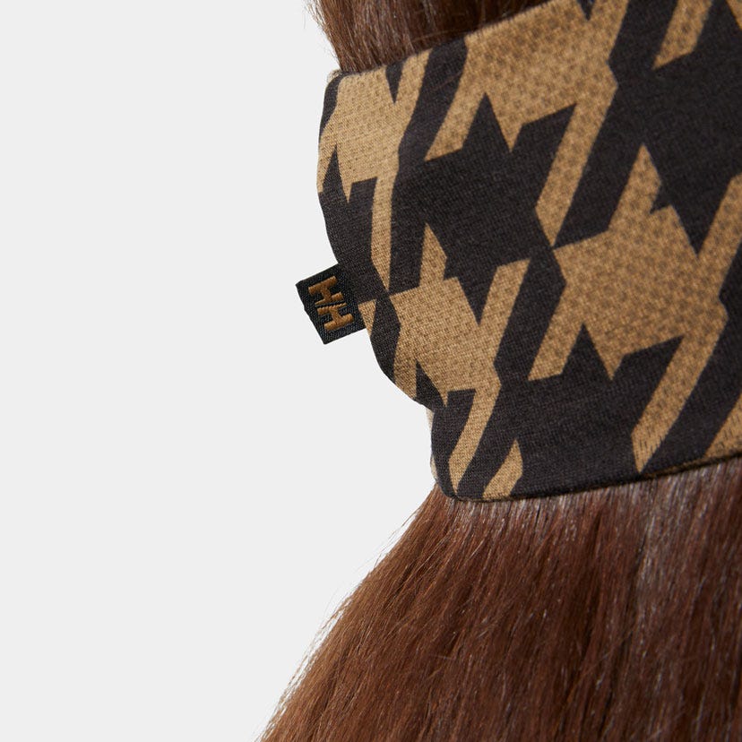 HH LIFA® Merino Headband - 718 SEPIA HOUNDSTOOTH AOP