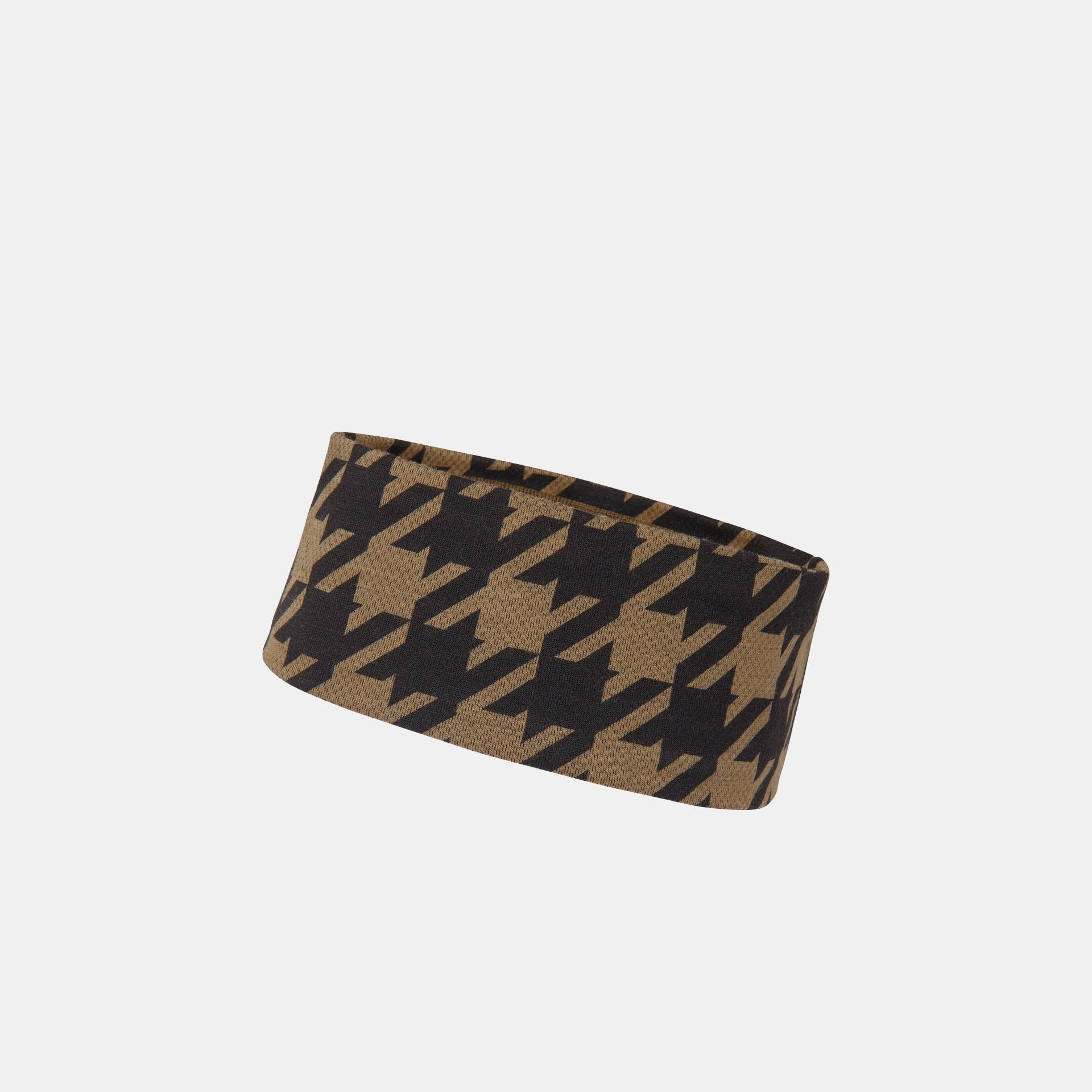HH LIFA® Merino Headband - 718 SEPIA HOUNDSTOOTH AOP