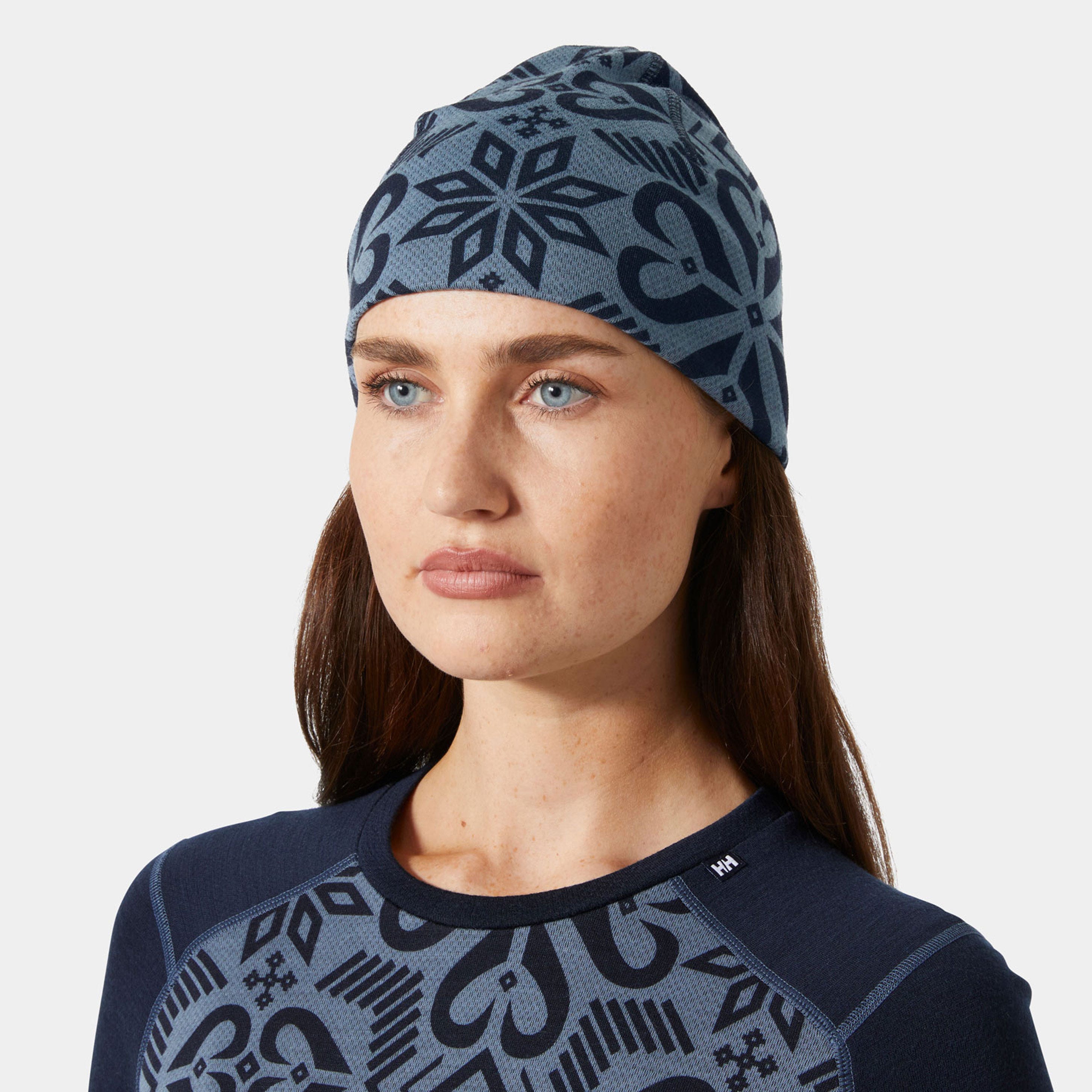 HH LIFA® Merino Beanie - 597 NAVY NORDIC AOP